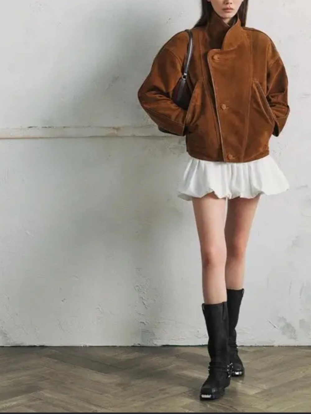 NWOT Sandro Oversized Suede Jacket SZ 36